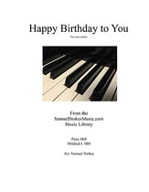 Happy Birthday to You - for easy piano piano sheet music cover